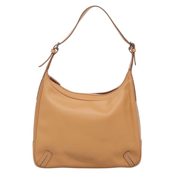 Burberry Nova Check Beige Leather Shoulder Bag (Pre-Owned) - Picture 1 of 16